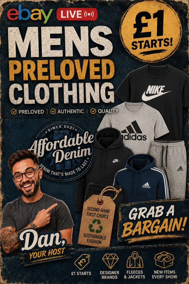 🔥 EBAY LIVE | NIKE, ADIDAS, BERGHAUS, HOODIES, SHORTS & JOGGERS £1 STARTS