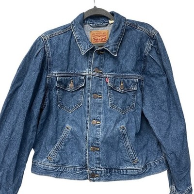 Levis Trucker Jean Jacket XL Vintage Distressed Denim
