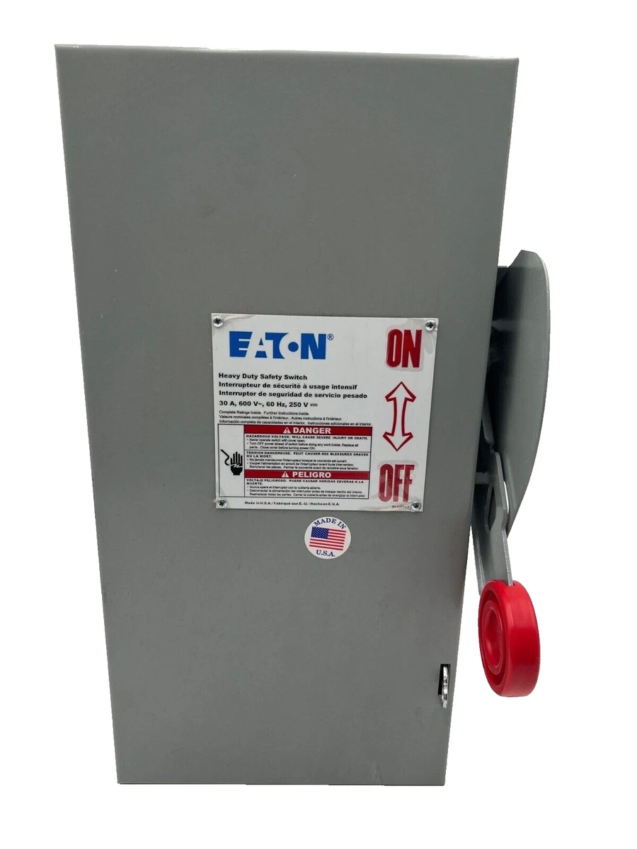 Eaton DS16U 30A Disconnect 3P New In Box USA Stock Eaton DS16U 30A Disconnect 3P New In Box USA Stock