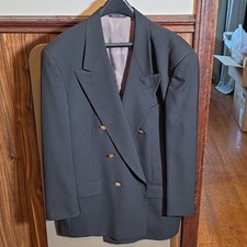 Christian Dior Black Double-Breasted Six-Button Peak Lapel Blazer Men