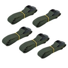 Folgtek 5pcs Trail  Game Camera Straps Belts 5 Count Pack of 1 , Dark green