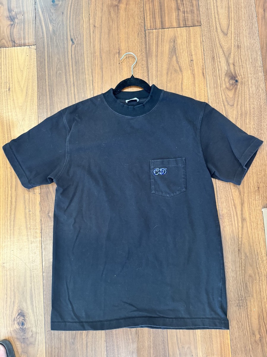 Dior And Kenny Scharf Black Purple CD Logo Pocket Short Sleeve T