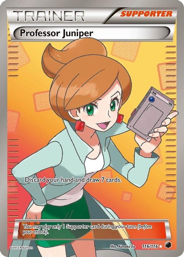 Professor Juniper - 116/116 - Pokemon Plasma Freeze Black White Full Art Card NM