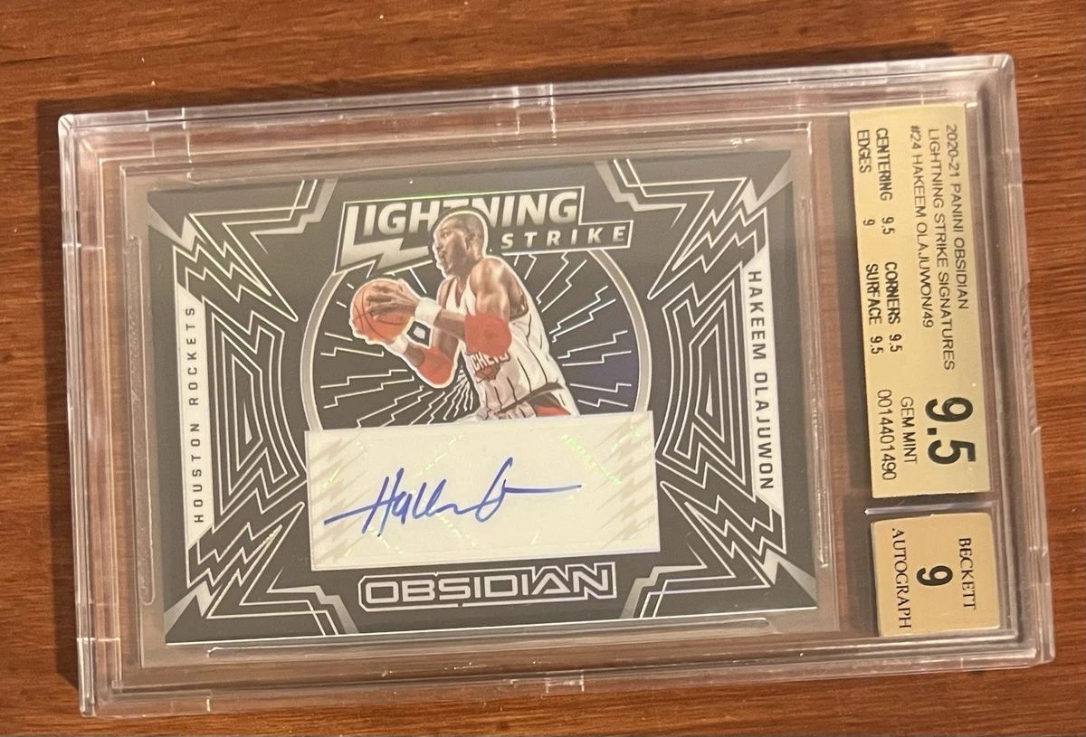 Panini Hakeem Olajuwon Basketball Autographed Sports Trading Cards