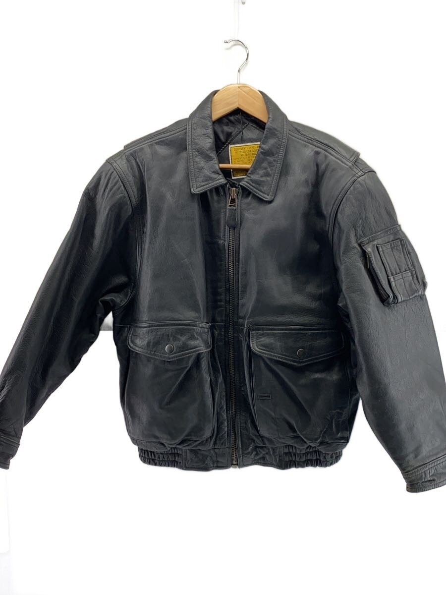 Avirex Leather Jacket Blouson/M/Leather/Blk/A-2Type 4812