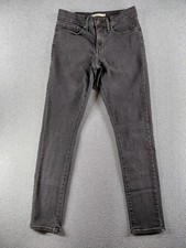 Levi's 311 Women's Jeans Size 28 Black Shaping Skinny Straight Stretch 29" Denim