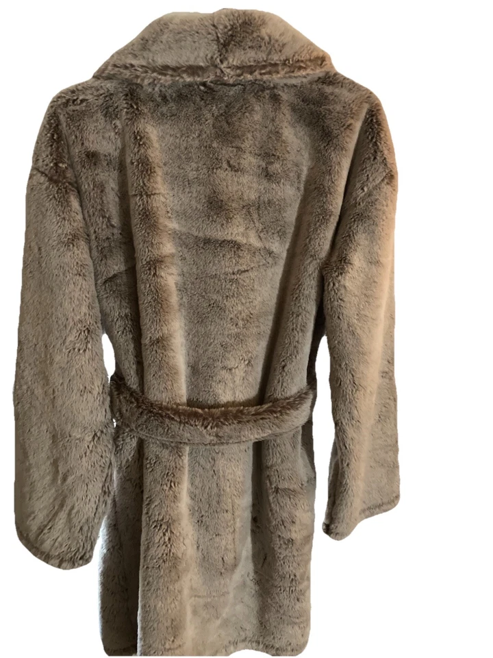 ASOS дизайн искусственного меха надежном пальто размер маленький серый карманы! - Изображение 3 из 4