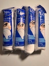 Q-Tips Beauty Rounds 75 ct Cotton Round DISCONTINUED OLD MATERIAL lot of 4