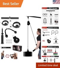 Portable Durable Fitness Pulley System - 2 Exercise Modes for Home Training