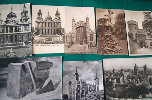 London Lot Of 10 Old. Black And White Postcards.#78 - Imagen 2 de 3
