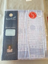 Jeff Banks Madras Blue Curtains 167cm x 137cm Pair