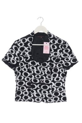 MUREK Kurzarm-Bluse Damen Bluse Gr. DE 38 schwarz-silberfarben Elegant