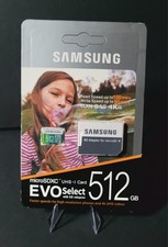 Samsung 512GB MicroSDXC EVO Select Memory Card with Adapter