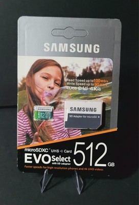 Samsung 512GB MicroSDXC EVO Select Memory Card with Adapter
