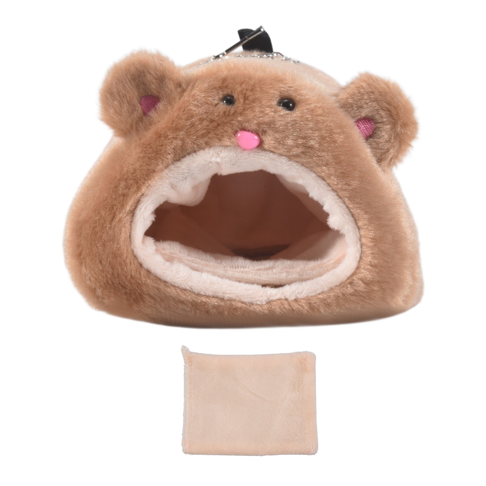 Rats Hamster Winter Warm Hanging Cage Hammock Cute Bear House with Bed Mat1855
