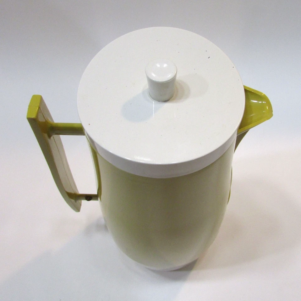 Jarra termo mayordomo bebidas Aladdin's vintage 1 qt 4450 oro blanco plástico Foto 2 de 4