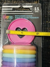 2packs The Happy Planner Expander Discs 11-Pack Silver Hearts  Rainbow Hearts