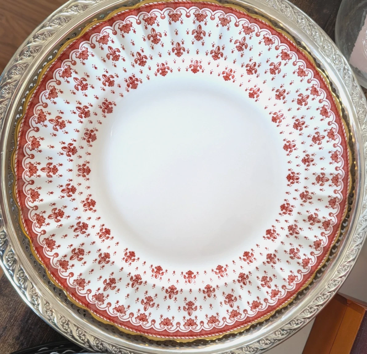 『新生活うー特価』　Spode 『Fleur de Lys Red』　大皿　6枚 Spode Fleur De Lys Red for sale | eBay