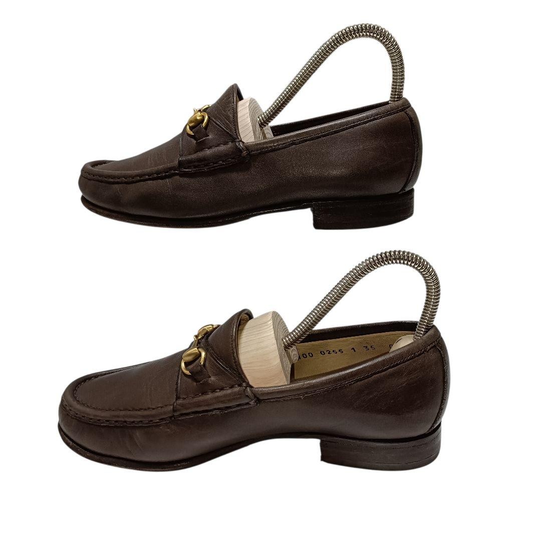 GUCCI Women's Loafers Horsebit Leather Dark brown EU35/US5 120218c thumbnail 13