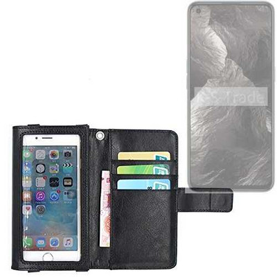 Wallet Case Schutz Hülle für Realme GT Master Edition schwarz Display Schutz F