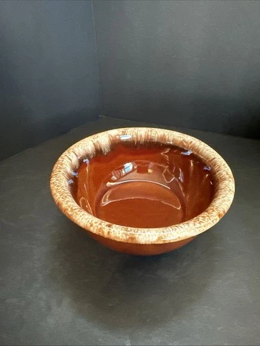 Vintage Hull Brown Drip Glaze Bowl Oven Proof Pottery 5.25" Cereal Soup Dessert