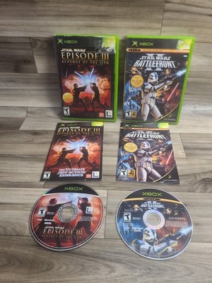 Lot Of 2 Xbox Star Wars Ep. 3 Revenge Of The Sith  Battlefront 2  Complete 