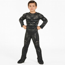Rubie's MARVEL Comics BLACK PANTHER Costume Bodysuit Muscle Chest M 8-10