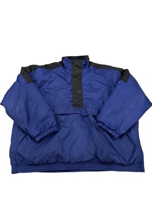 Vintage 90 s Nike Big Swoosh Logo Puffer Quilt Lined Coat Jacket Size L
