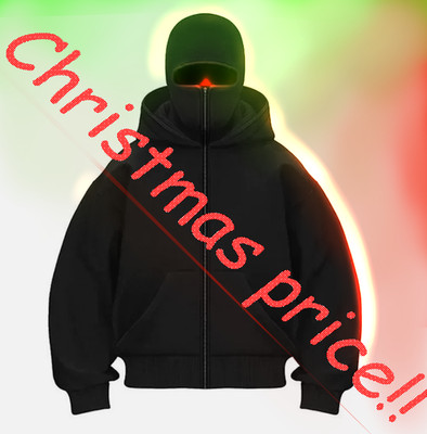 Sturmhaube Herren Zip Hoodie Winter Warm Freizeit Sweatshirt Y2K mit Kapuze Gesichtsmaske