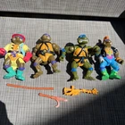 Vintage Playmates TMNT Ninja Turtles Action Figures Lot Accessories 90s 80s Mira