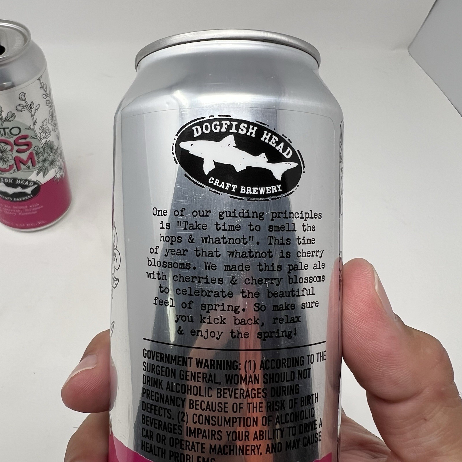 Two Empty Beer Cans Dogfish Head Craft Brewery Time To Blossom Pale Ale