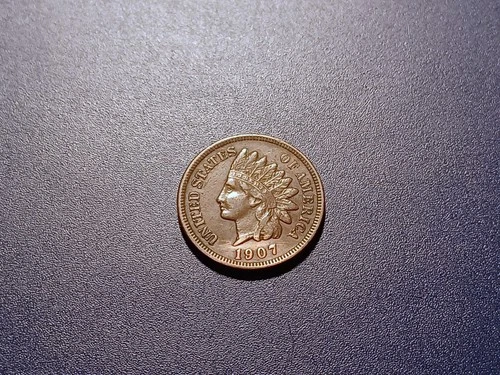 AU details 1907 Indian Head Cent