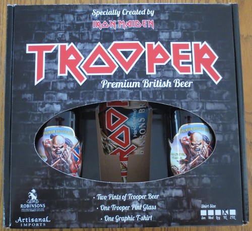 Iron Maiden 2014 Trooper premium British beer pints t-shirt XL Robinsons Brewery - 第 1/12 張圖片