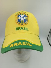 CBF Brasil Mens Yellow Green Official Merchandise Adjustable Strapback Hat Cap