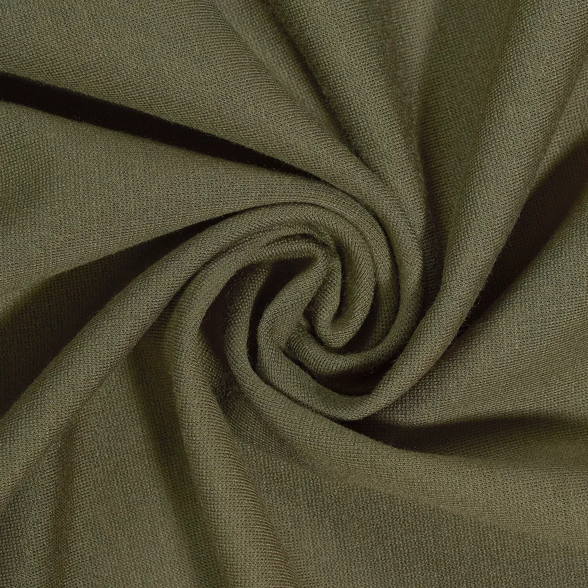 Army Green Ponte De Roma Stretch Knit Fabric 60 Rayon Nylon