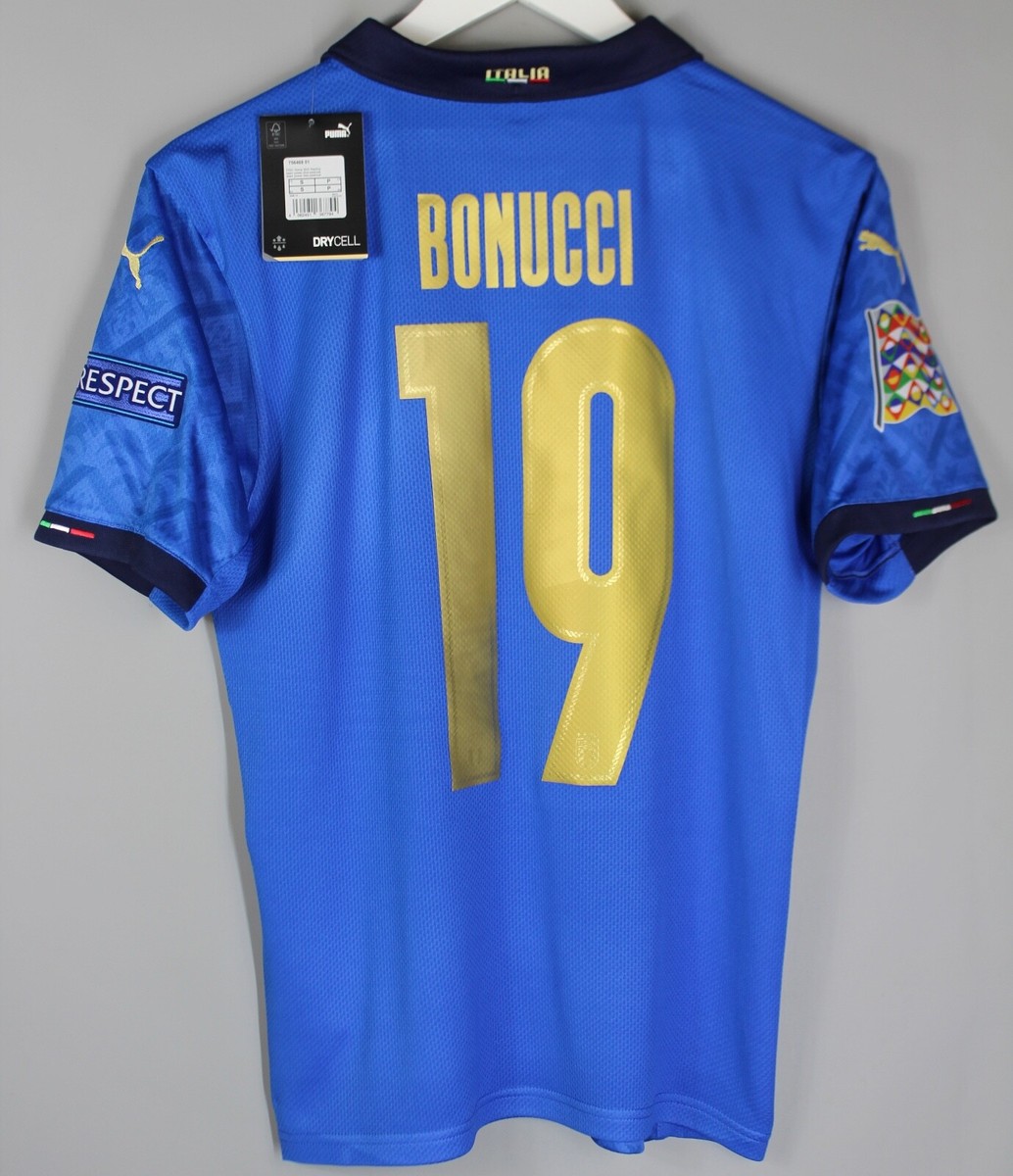 ITALY NATIONAL TEAM 2020 2021 HOME FOOTBALL SHIRT JERSEY #19