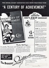 1936 Colt Firearms Prospectus for Book " A Century of Achievement "