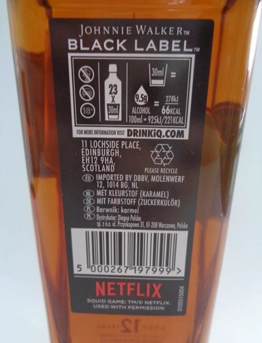 Johnnie Walker 12 Jahre Black Label Squid Game 700ml 40% Limited Edition No. 214 - Bild 4 von 5