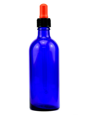 (1,90 EUR/Stk) 10x Blauglasflasche (100 ml) Pipette Standard Verschluss
