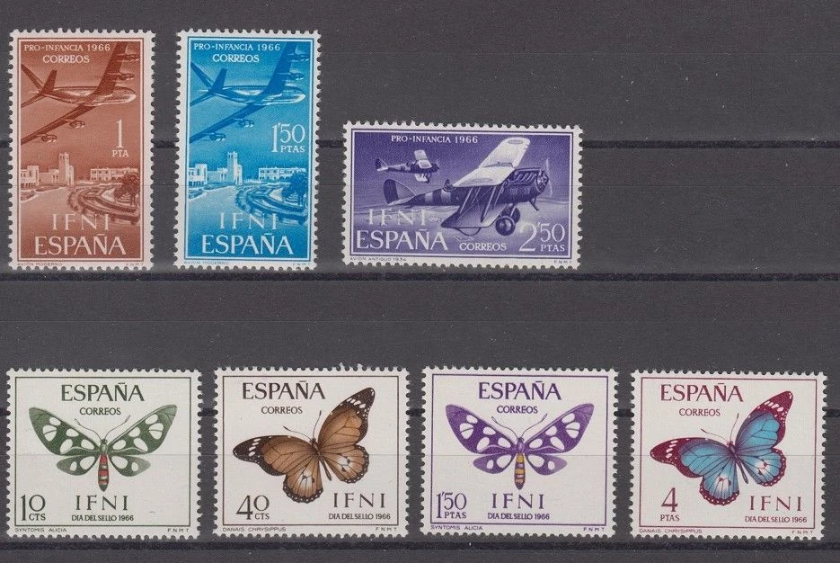 IFNI (ESPAÑA) - AÑO 1966 NUEVO COMPLETO MNH SPAIN - EDIFIL 218/24