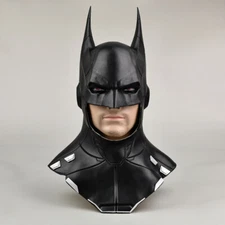 Justice League Batman Bruce Wayne Cosplay Latex Helmet Headgear Full Face Mask
