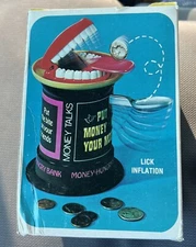 VTG 1975 Poynter Put Your Money Where Your Mouth Is 'Money Hungry Bank' W/Box!