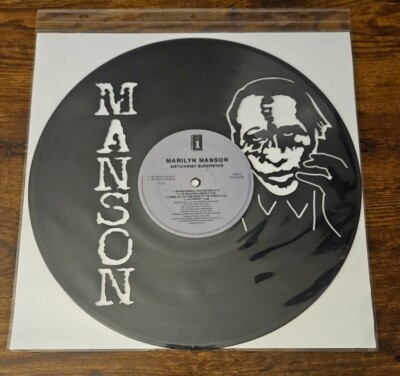 MARILYN MANSON VINYL LASER ETCHED CUTOUT RECORD ART ANTICHRIST