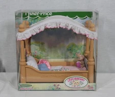 RARE! DISCONTINUED FISHER PRICE TOYS BRIARBERRY BEARS CANOPY BED SET NEW PACKAGE