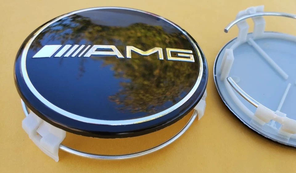 4x Mercedes Benz Center AMG Caps (A Set) Standard 2.95Inch/75mm Fits Most Models - Image 4 of 4