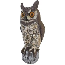 Gardeneer By Dalen Natural Enemy Scarecrow Great Horned Owl, 16"