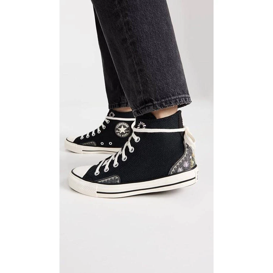 Sneakers alte Converse Chuck Taylor All Star floreali nere donna 8 5