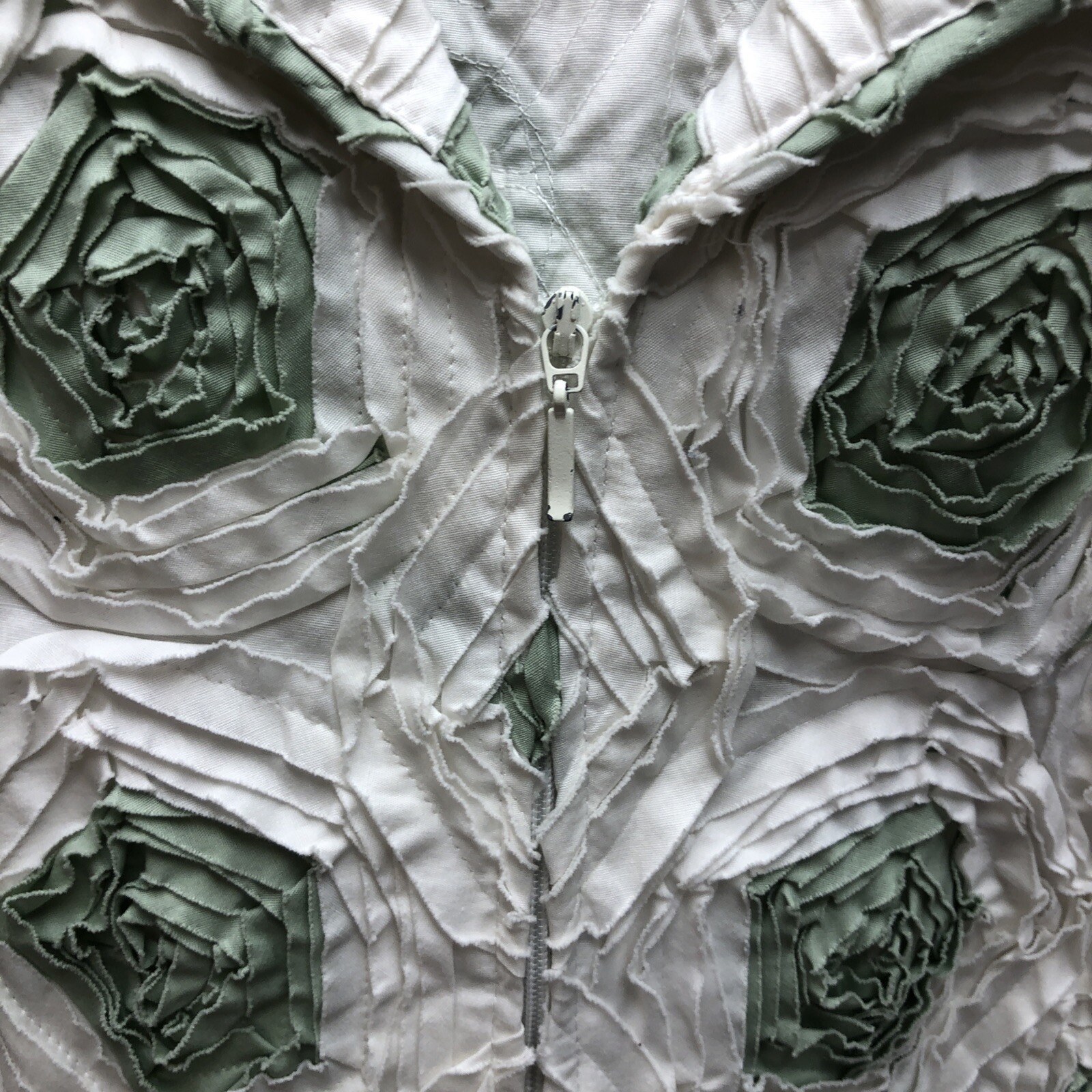 SAMUEL DONG  Green Rosette Patchwork Jacket Women… - image 14