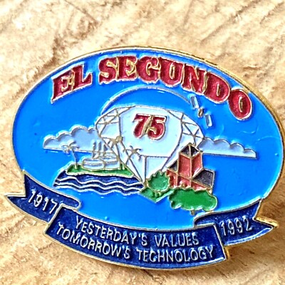 City Of El Segundo California Hat Lapel Pin Tie Tack CA Aerospace Cold War HTF