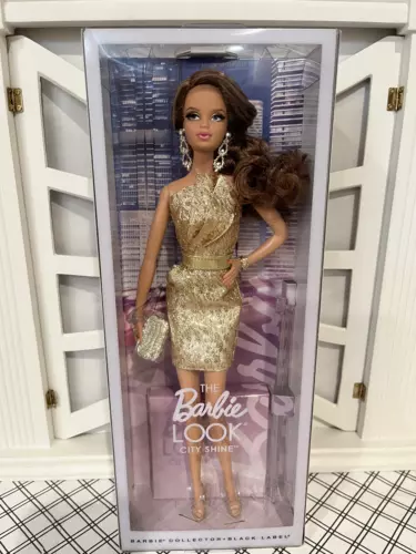 Barbie The Look City Shine Doll Gold Dress CFP36 by Mattel NRFB